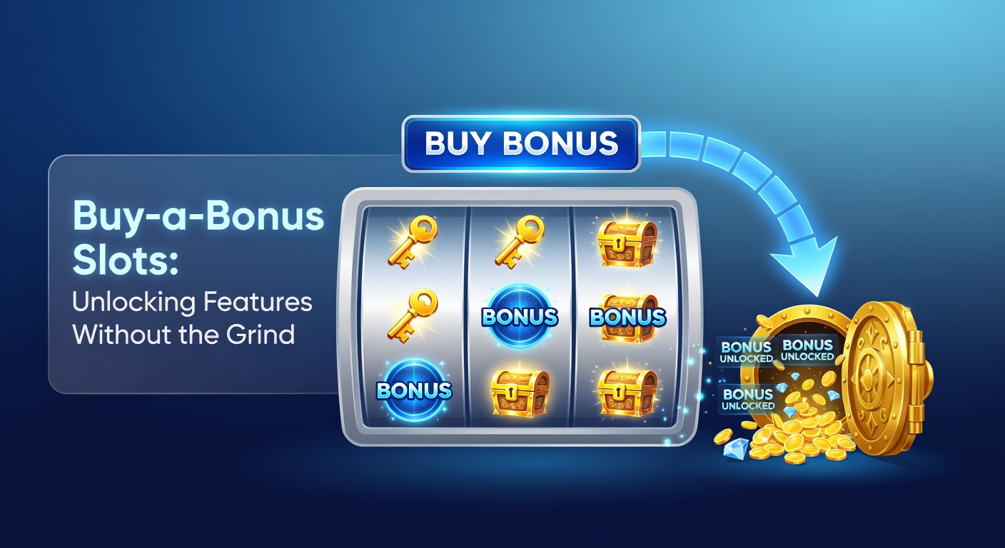 Bild eines Buy-a-Bonus-Slots mit leuchtenden Bonus-Symbolen und Kauf-Button auf dem Bildschirm