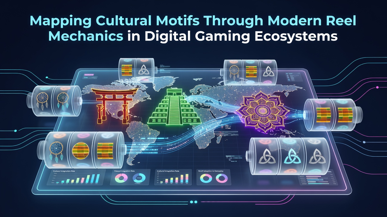 Digitale Darstellung kultureller Symbole in Walzenmechaniken eines Online-Spiels mit mythischen und traditionellen Elementen