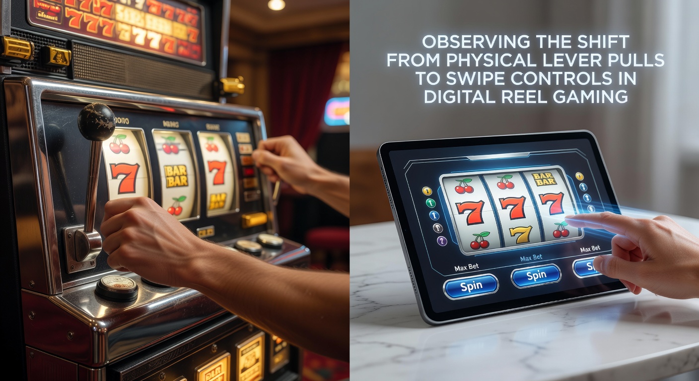 Moderne Touchscreen-Oberfläche eines digitalen Walzenspiels mit Swipe-Steuerung