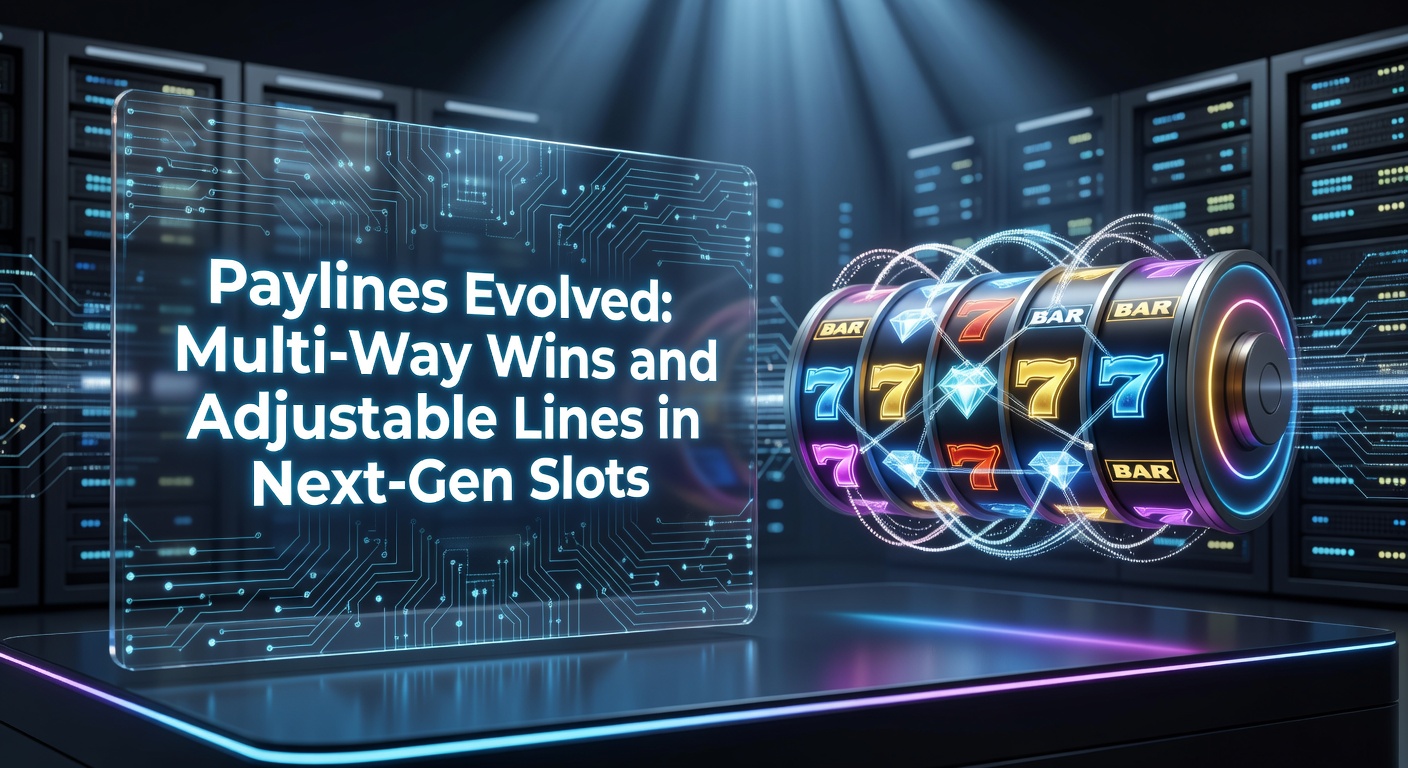 Visuelle Darstellung eines modernen Slot-Spiels mit dynamischen Multi-Way-Gewinnlinien, die sich über mehrere Walzen erstrecken